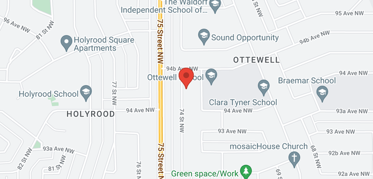 map of 9423 74 Street NW